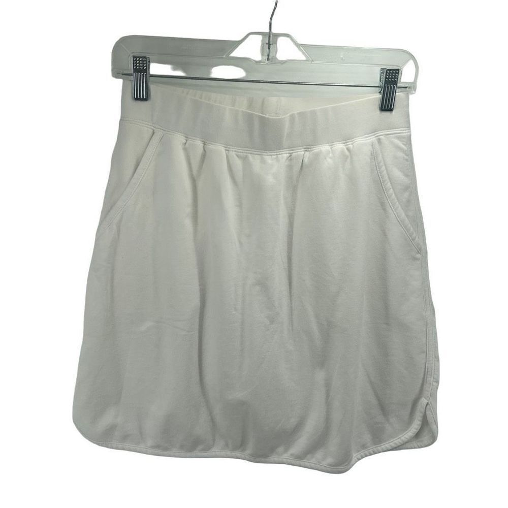 Denim & Co Women's Activewear Skort Elastic Waistband Mini Skirt White Small